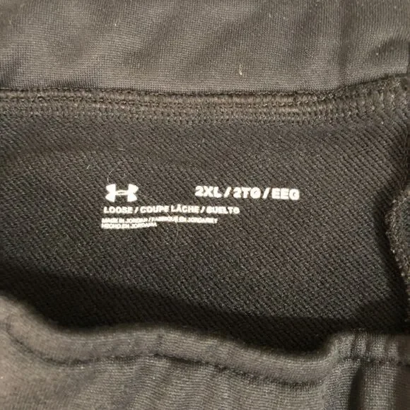 Under Armour Pants Men 2Xlarge XXL Black Joggers Spelled Out Logo Basketball Gym - Picture 3 of 8